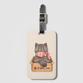 Cat in The Box Luggage Tag ラゲッジタグ (正面縦)