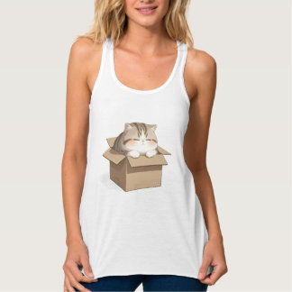 Cat in the Box Shirt タンクトップ