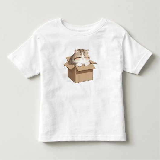 Cat in the Box Shirt トドラーTシャツ (正面)