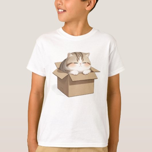 Cat in the Box Shirt Tシャツ (正面)
