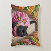 Cat in the fruits market アクセントクッション (正面(垂直))