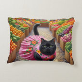 Cat in the fruits market アクセントクッション (裏面)