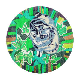 Cat in the garden カッティングボード