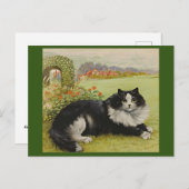 Cat in the Garden by Louis Wain ポストカード (正面/裏面)