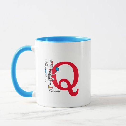 Cat in the Hat Balancing Act Monogram Q マグカップ (左)