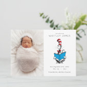 Cat in the Hat Birth Announcement – 写真 招待状 (スタンド正面)