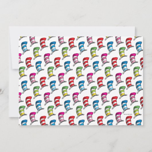 Cat in the Hat Birth Announcement – 写真 招待状 (裏面)