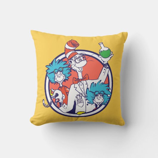Cat in the Hat & Lab Tech One Lab Tech Two クッション (正面)