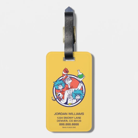 Cat in the Hat & Lab Tech One Lab Tech Two ラゲッジタグ (裏面縦)