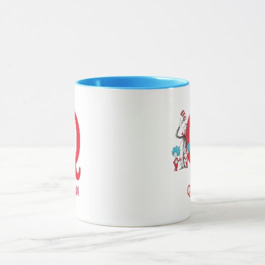 Cat in the Hat, Thing One Name & Monogram Q マグカップ (中央)