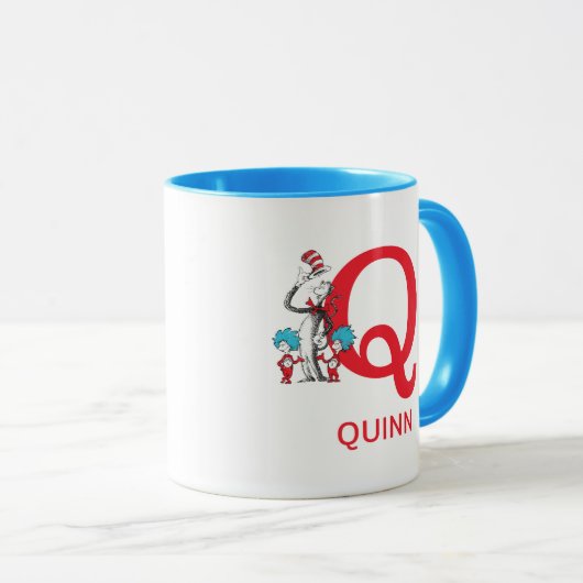 Cat in the Hat, Thing One Name & Monogram Q マグカップ (正面右)