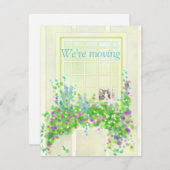 Cat In the Window新しいアドレスフラットノートカード ノートカード (正面/裏面)