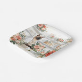 Cat is arranging Christmas Flowers ペーパープレート (傾斜あり)