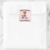 Cat is cleaning house スクエアシール (バッグ)