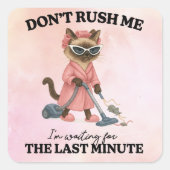 Cat is cleaning house スクエアシール (正面)