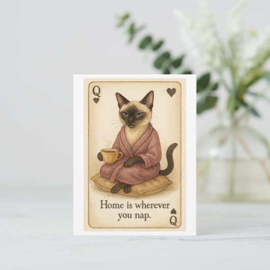 Cat is drinking coffee ポストカード (スタンド正面)