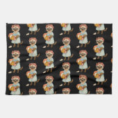 Cat is going to laundry キッチンタオル (横)