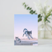 cat jump postcard ポストカード (スタンド正面)