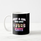 Cat Just A Girl Who Loves Cats  コーヒーマグカップ (左)