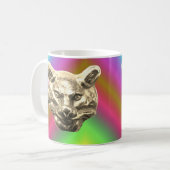 Cat Katze Kater Farbverlauf colored bunt  コーヒーマグカップ (正面左)