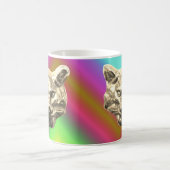 Cat Katze Kater Farbverlauf colored bunt  コーヒーマグカップ (中央)
