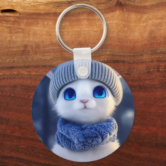  cat  Keychain キーホルダー (正面)