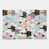 Cat kitchen tea towel, Dish towel  キッチンタオル (横)