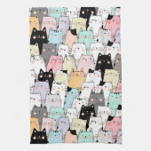 Cat kitchen tea towel, Dish towel  キッチンタオル (縦)