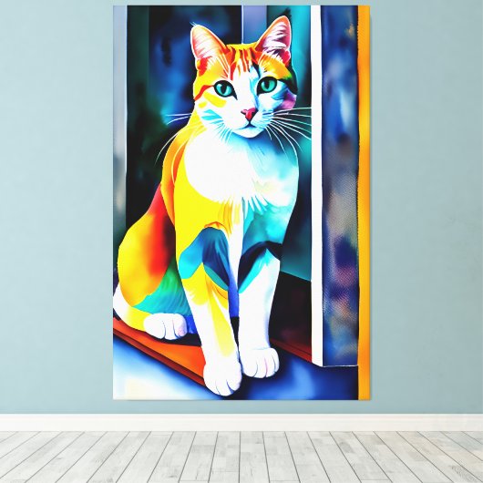 Cat/Kitten Canvas Print キャンバスプリント (インサイチュ (ウッドフロア))
