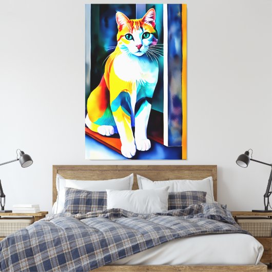 Cat/Kitten Canvas Print キャンバスプリント (インサイチュ (寝室))