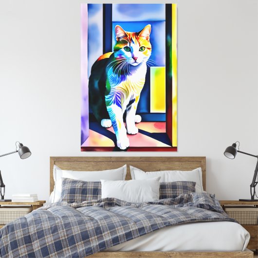 Cat/Kitten Canvas Print キャンバスプリント (インサイチュ (寝室))