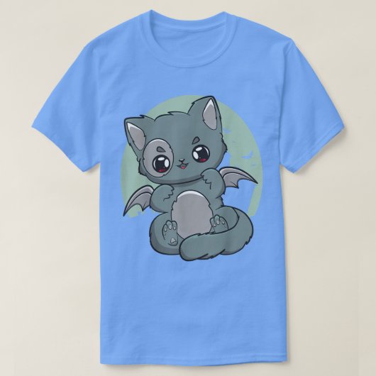 Cat Kitten Chibi Anime Neko Gothic Grunge Ghostcor Tシャツ (デザイン正面)