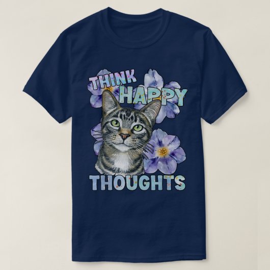 Cat Kitten Hangover Saying Motivation Flowers Happ Tシャツ (デザイン正面)
