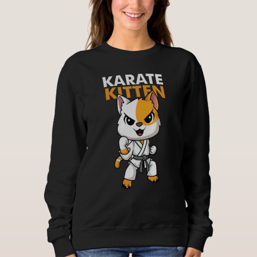 Cat Kitten Karate スウェットシャツ (正面)