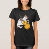 Cat Kitten Playing Cello Cat Cello Player Cellist Tシャツ (正面)