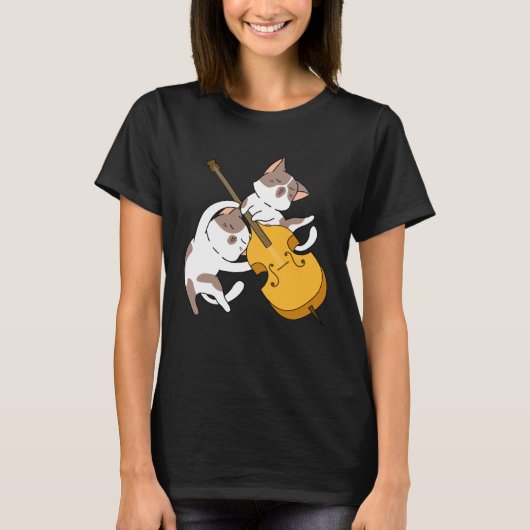 Cat Kitten Playing Cello Cat  Cello Player Cellist Tシャツ (正面)