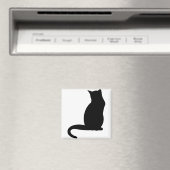 Cat Kitten Silhouette Black The Shade Outline マグネット (インサイチュ (食洗機))