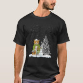 Cat Kitten Winter Scarf Snowman Christmas Tree Xma Tシャツ (正面)