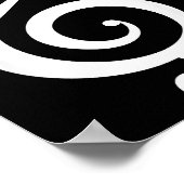 Cat Kitty Treble Music Clef Funny Cat Music Notes  ポスター (角)