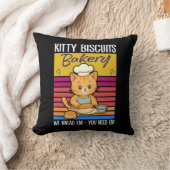 Cat Kneading Baker Kitty Biscuits We Knead Em You クッション (ブランケット)