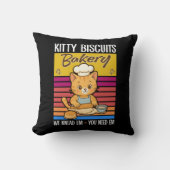 Cat Kneading Baker Kitty Biscuits We Knead Em You クッション (正面)