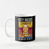 Cat Kneading Baker Kitty Biscuits We Knead Em You コーヒーマグカップ (左)