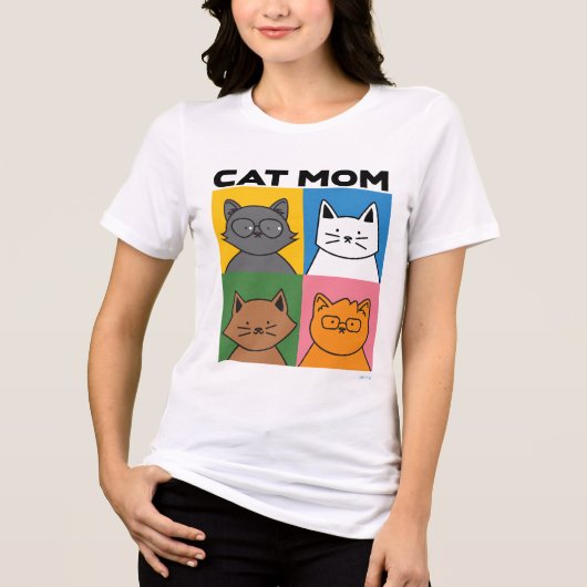 CAT LADY, CAT MOM T-SHIRTS トライブレンドＴシャツ (正面)