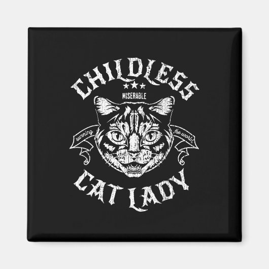 Cat Lady For Kamala Harris 2024フェミニスト投票 マグネット (正面)