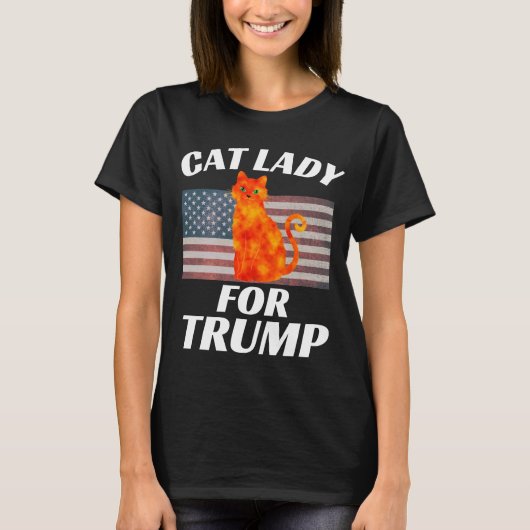 CAT LADY FOR TRUMP 2024 T-SHIRTS Tシャツ (正面)