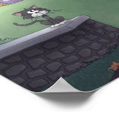 Cat Lady in the parkポスター ポスター (角)