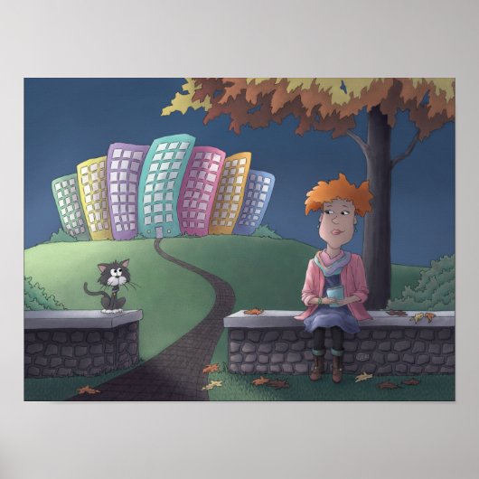 Cat Lady in the parkポスター ポスター (正面)