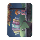 Cat Lady in the park Magnet マグネット (縦)