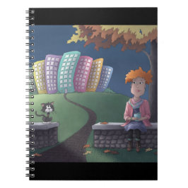 Cat Lady in the park Notebook ノートブック