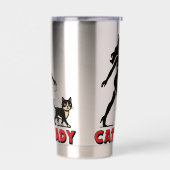 Cat Lady - Tuxedo Cats Lover - Comic Art Graphic 保温保冷タンブラー (左面)